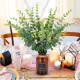 4pcs(28 Forks) Artificial Green Eucalyptus Plant for Wedding Decoration, Silver Dollar Eucalyptus for Party Decorations, Garden, Home, Office, Indoor Outdoor Decoration