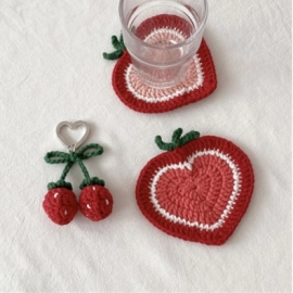 New handmade knitted fresh and cute insulation pad..