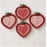 New handmade knitted fresh and cute insulation pad, red powder strawberry coaster wholesale