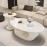 Cream living room coffee table, rock board tea table, new shaped tea table, small apartment, simple rock board tea table, table
