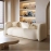 Cream style minimalist homestay, home apartment, beauty salon, clothing store, living room, office, reception and rest area, sofa