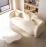 Cream style minimalist homestay, home apartment, beauty salon, clothing store, living room, office, reception and rest area, sofa