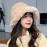 Winter Plush Fisherman Hat, Women's Japanese Mongolian Hat, Ear Protector, Baotou Hat, Warm and Thick Plush, Cute Stacking Hat