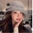Curled edge wool top hat for women in winter, high-end and fashionable gold hat, big head circumference to show face, small fisherman hat, basin hat