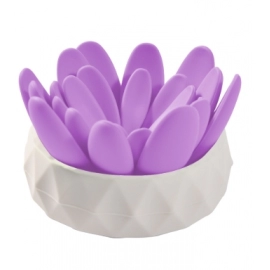 Succulent shaped silicone insulated coaster, dining mat, small basin storage, fashionable decoration, multi-color environmentally friendly silicone insulated mat