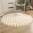 Cream style circular plush carpet, bubble velvet, rabbit fur, living room sofa, dressing room, floor mat, makeup chair, floor mat