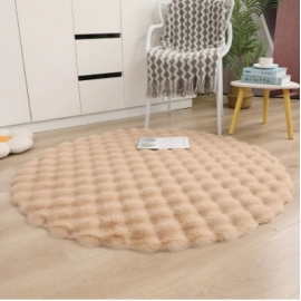 Cream style circular plush carpet, bubble velvet, rabbit fur, living room sofa, dressing room, floor mat, makeup chair, floor mat