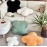 Cream style pillow with cute rabbit hair and clover heart, sofa cushion, living room bay window decoration, headboard cushion