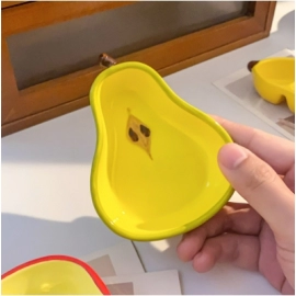 Cute fruit shaped ceramic plates, home dining tables, fun snacks, plates, dishes, sauces, seasonings, snacks, plates