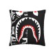 Black N White Shark Square Pillowcase Polyester Linen Velvet Pattern Zip Decor Pillow Case Sofa Seater Cushion Cover 45x45